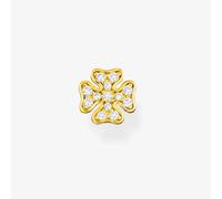 Thomas Sabo 18Ct Yellow Gold Plated & Cubic Zirconia Four Leaf Clover Single Stud Earring Gold One Size