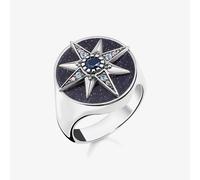 THOMAS SABO 18ct Yellow Gold Plated Star Signet Ring TR2367-963-54