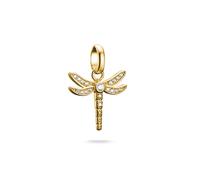Thomas Sabo 18ct Yellow Gold Plated & Zirconia Dragonfly Connect Charm