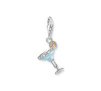 Thomas Sabo 2 Charm Pendant Cocktail Blue 925 Sterling Silver, Cold Enamel 1930-041-7