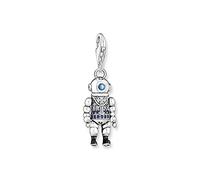Thomas Sabo 2 Charm Pendant Diver Silver 925 Sterling Silver, Blackened, Cold Enamel 1896-644-7