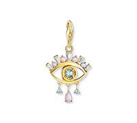 Thomas Sabo Women Charm Pendant Eye Gold 18K Yellow Gold Plating, 925 Sterling Silver 1926-971-7