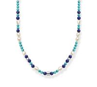 Thomas Sabo Women Necklace with Blue Stones and Pearls 925 Sterling Silver KE2162-775-7