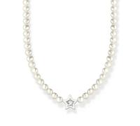 Thomas Sabo Women Necklace with Freshwater Pearls and Cold Enamel Silver 925 Sterling Silver, Cold Enamel KE2198-149-14