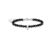 Thomas Sabo Charm Club Charmista Charm Club Sterling Silver Agate Black Bracelet A2141-130-11