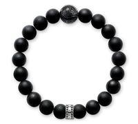 THOMAS SABO A1085-023-11 Unisex Bracelet Rebel at Heart Obsidian Black 925 Sterling Silver