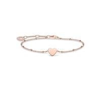 Thomas Sabo 925 Sterling Silver Heart Bead Bracelet, 16,00 - 19,00 cm, Sterling Silver