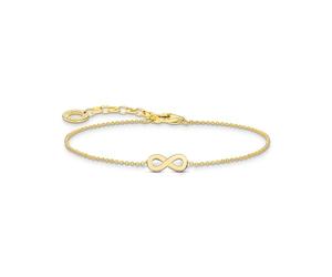 Thomas Sabo A2161-413-39 Sterling Silver Gold Plated Silver Infinity Bracelet, Eine Grösse, No Gem, Eine Grösse, Sterling Silver, No Gemstone