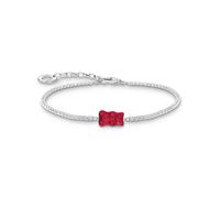 Thomas Sabo A2187-052-10 Silver Tennis Bracelet With Red Gold Bear 16-19 cm