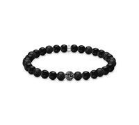 Thomas Sabo A2194-705-11-L21 Obsidian Bead Bracelet Recycled 925 Silver