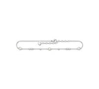 Thomas Sabo Anklet with Pearls and White Stones Silver 925 Sterling Silver