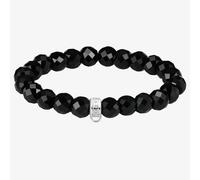 THOMAS SABO As We Love 17cm Black Oval Obsidian Bead Bracelet X0292-023-11-L17