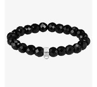 Thomas Sabo Charm Club Charming Charming Oval Obsidian Charm Bracelet X0292-023-11 - Size - 17cm - Sterling Silver / Obsidian