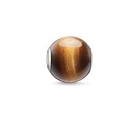 Thomas Sabo Women Bead Tiger Eye Karma Beads 925 Sterling Silver K0045-045-2
