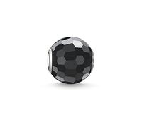 Thomas Sabo Karma Beads Silver Black Obsidian Stone Faceted K0003