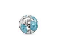 THOMAS SABO Bead Wonderful World 925 Sterling Silver, Blackened, Blue Enamelled