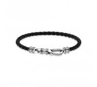 Thomas Sabo Black Lobster Clasp Leather Strap Bracelet - Size 17 cm