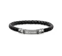 Thomas Sabo Black Strap Leather Bracelet LB40-008-11 - Exclusive - Size 16 cm