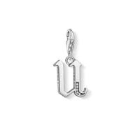 Thomas Sabo Blackened CZ U Initial Charm 2.6 x 1.1cm