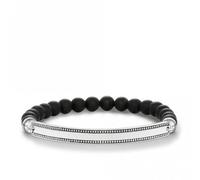 Thomas Sabo Blackened Obsidian Bracelet LBA0016-704-11 - Size 17.5 cm