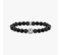 THOMAS SABO Blackened Sterling Silver Obsidian Beaded Bracelet A2145-705-11-L19