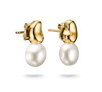 Thomas Sabo Bold Elegance 18ct Yellow Gold Plated Cultured Freshwater Pearl Stud Earrings