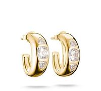 Thomas Sabo Bold Elegance hoop earrings with zirconia stones, gold-plated, One Colour, Women One Colour