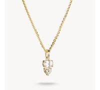Thomas Sabo Bold Elegance Silver 18 Carat Gold Plated Zirconia yellow gold Necklace KE2363-414-14 | Acotis - Sterling Silver / 18 Carat Gold Plated / Zirconia
