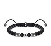 Thomas Sabo bracelet Nylon, 925 Sterling Silver, Blackened