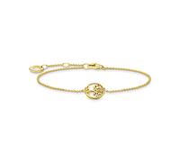 THOMAS SABO bracelet Tree of Love with stones gold-plated silver A2041-414-14-L19V