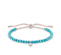 Zirconia And Turquoise Beaded Tie Bracelet A1987-905-17-L20v
