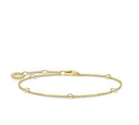 Thomas Sabo Bracelet white Stones gold 925 Sterling Silver, 18k Yellow Gold Plating