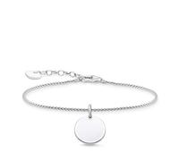 Thomas Sabo Sterling Silver Silver Engravable Coin Bracelet A1960-001-21-L19v - Exclusive - Sterling Silver