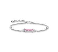 THOMAS SABO Heritage Silver & Pink Octagon Cubic Zirconia Bracelet A2018-051-9-L19V