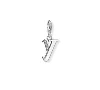 Thomas Sabo Blackened CZ Y Initial Charm 2.6 x 1.1cm