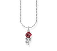 Thomas Sabo Chain KE2219-664-10-L45V Silver Necklace With Red Rose Pendant Un...