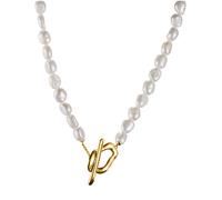 Thomas Sabo Chain KE2320-430-14-L45 Pearl Necklace Natural Beauty Gold-Plated...