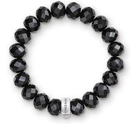 Thomas Sabo Women Charm Bracelet Obsidian Charm Club 925 Sterling Silver X0035-023-11