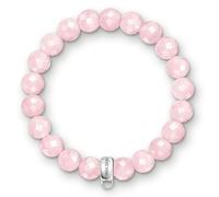 Thomas Sabo Women Charm Bracelet Rose Quartz Charm Club 925 Sterling Silver X0191-034-9