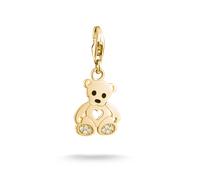 Thomas Sabo Charm Club 18ct Gold Plated Teddy Bear Charm 1119-M05-14 | Acotis - 18ct Gold Plated / Alloy