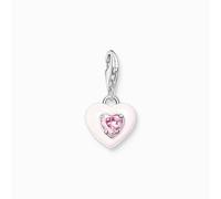 Thomas Sabo Charm Club Charm Club Pink Heart Pendant Charm 1915-041-9 - Premium Finish - Sterling Silver/Enamel/Zirconia