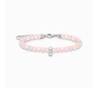 Thomas Sabo Charm Club Pink Pearls Bracelet A2097-034-9 - Sterling Silver/Rose Quartz