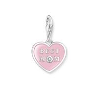 Thomas Sabo Charm Club Charm pendant heart with Best Mom silver Recycled 925 silver, Women, 2021-007-9
