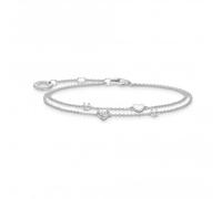 Thomas Sabo Charm Club Charming Charming Sterling Silver Hearts And White Stones Bracelet - Sterling Silver / Zirconia