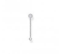 Thomas Sabo Women Single Stud Earring with long Stone Pendant 925 Sterling Silver
