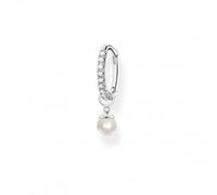 Thomas Sabo Charm Club Charming Charming Sterling Silver Pearl Single Hoop Earring CR702-167-14 - Sterling Silver / Pearl / Zirconia