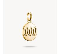 Thomas Sabo Charm Club Charming Connect Angel Number 000 With Stones Charm CC1257-414-14 - Sterling Silver / 18ct Gold Plated / Zirconia