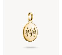 Thomas Sabo Charm Club Charming Connect Gold Plated Angel Number 444 With Stones Charm CC1251-414-14 - Sterling Silver / 18ct Gold Plated / Zirconia