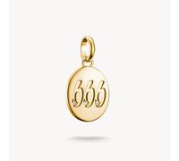 Thomas Sabo Charm Club Charming Connect Gold Plated Angel Number 666 With Stones Charm CC1253-414-14 - Sterling Silver / 18ct Gold Plated / Zirconia