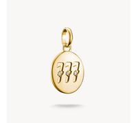 Thomas Sabo Charm Club Charming Connect Gold Plated Angel Number 777 With Stones Charm CC1254-414-14 - Sterling Silver / 18ct Gold Plated / Zirconia